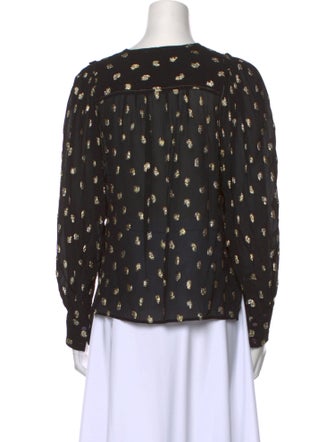 Derek Lam 10 Crosby Printed Tie Neck Blouse