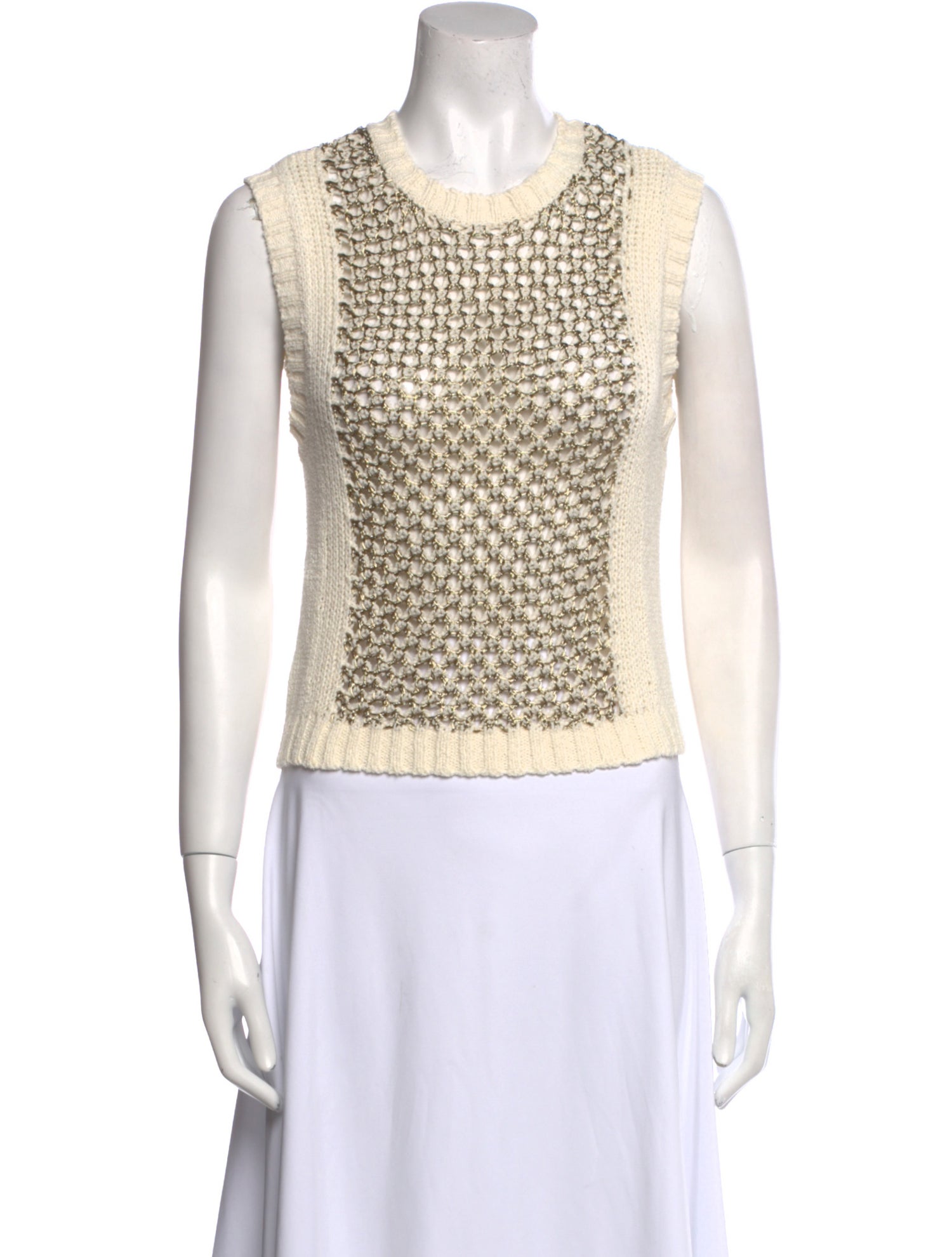 Derek Lam 10 Crosby Crew Neck Sleeveless Top w/ Tags