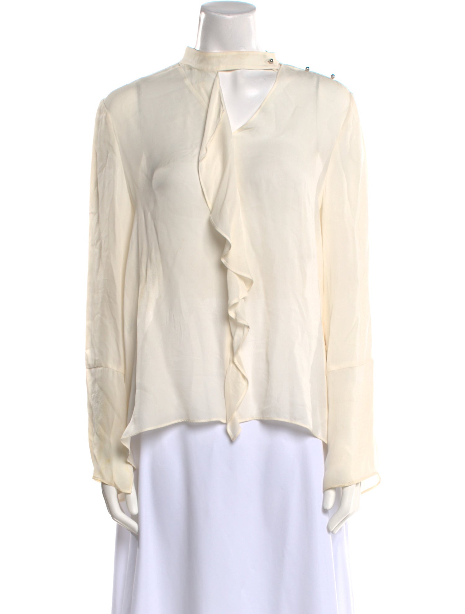Derek Lam 10 Crosby Silk Mock Neck Blouse