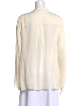 Derek Lam 10 Crosby Silk Mock Neck Blouse