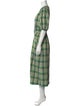 Derek Lam 10 Crosby Plaid Print Midi Length Dress