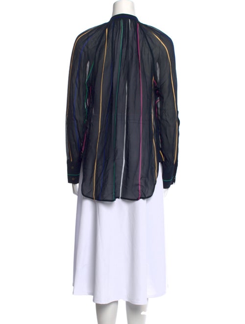 Derek Lam 10 Crosby Striped Mock Neck Tunic