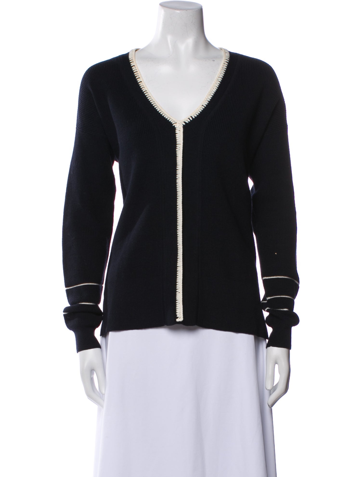Derek Lam 10 Crosby Wool V-Neck Sweater