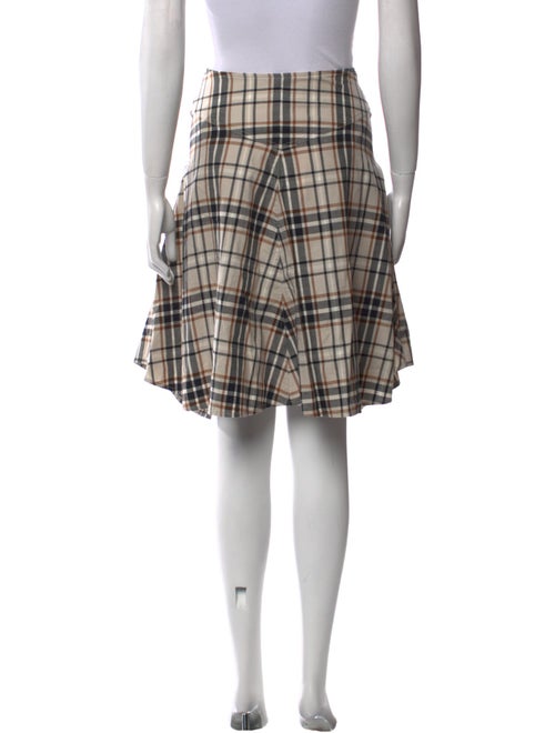 Derek Lam 10 Crosby Plaid Print Knee-Length Skirt