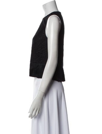 Derek Lam 10 Crosby Crew Neck Sleeveless Crop Top