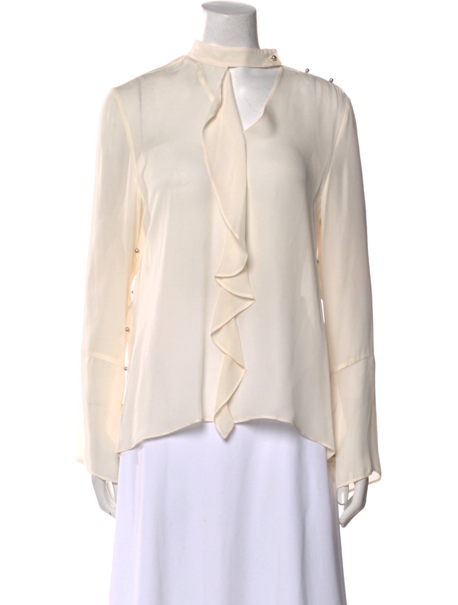 Derek Lam 10 Crosby Silk Mock Neck Blouse w/ Tags