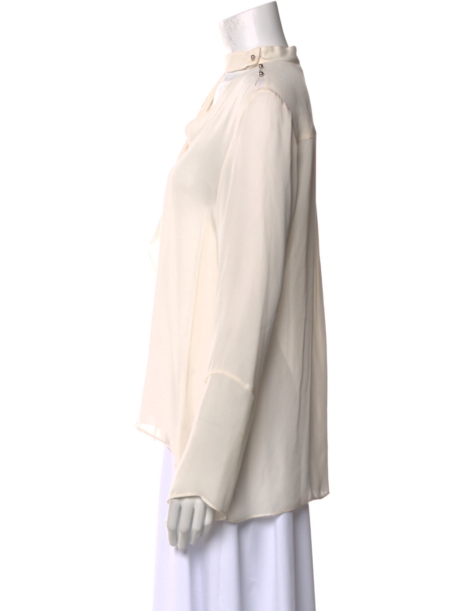 Derek Lam 10 Crosby Silk Mock Neck Blouse w/ Tags