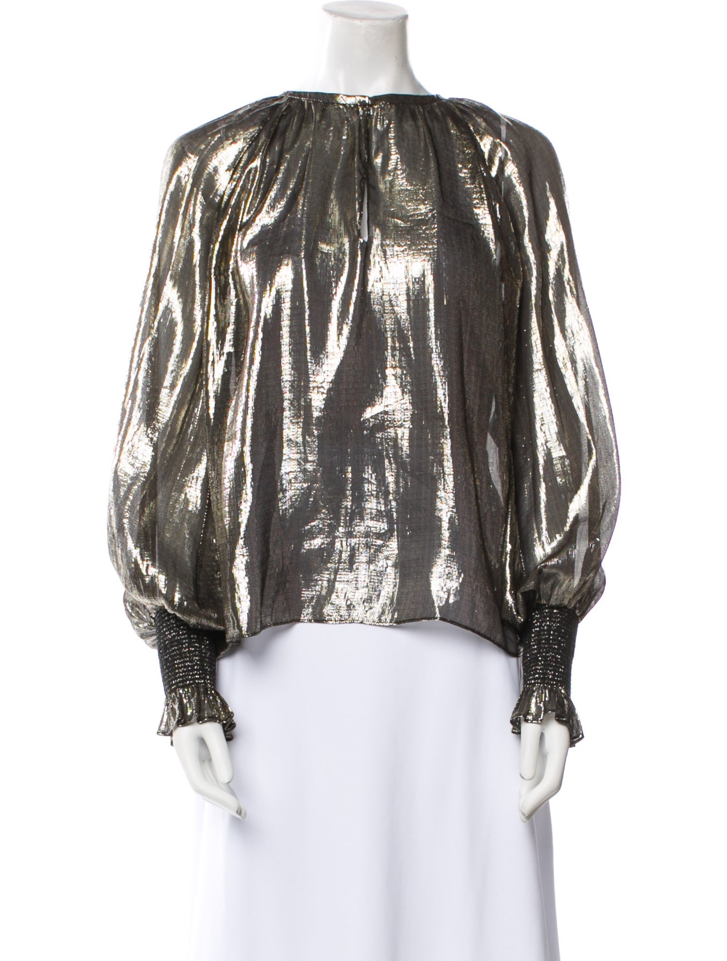 Derek Lam 10 Crosby Printed Off-The-Shoulder Blouse