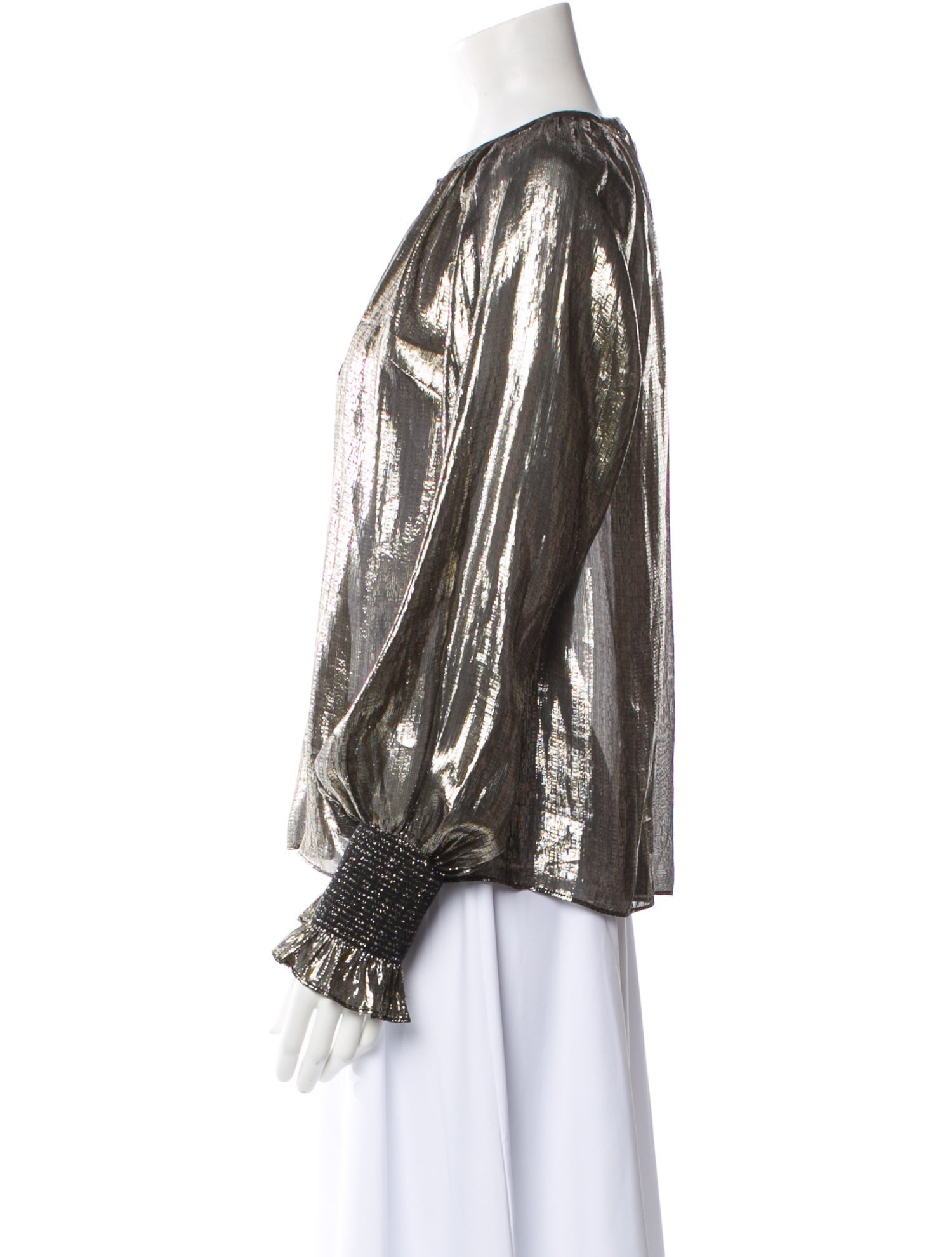 Derek Lam 10 Crosby Printed Off-The-Shoulder Blouse