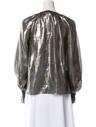 Derek Lam 10 Crosby Printed Off-The-Shoulder Blouse