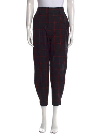 Derek Lam 10 Crosby Plaid Print Skinny Leg Pants