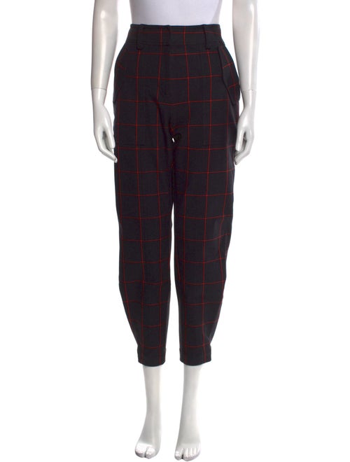 Derek Lam 10 Crosby Plaid Print Skinny Leg Pants