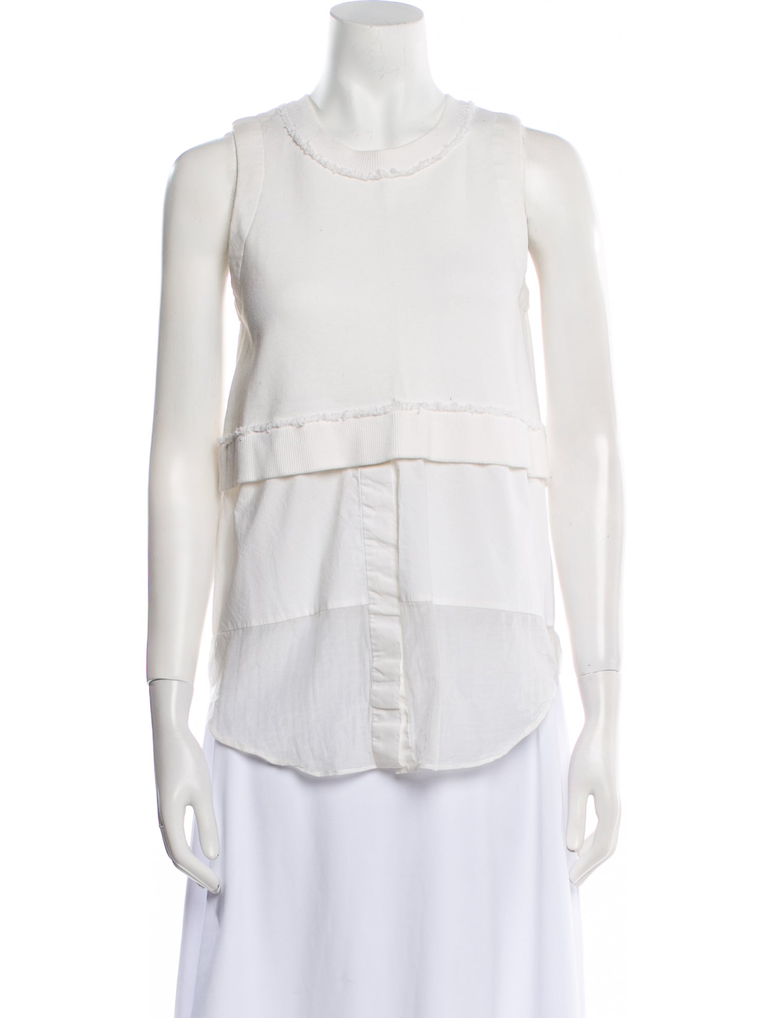 Derek Lam 10 Crosby Crew Neck Sleeveless Top