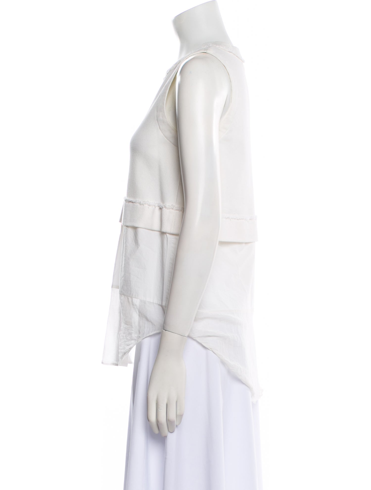 Derek Lam 10 Crosby Crew Neck Sleeveless Top