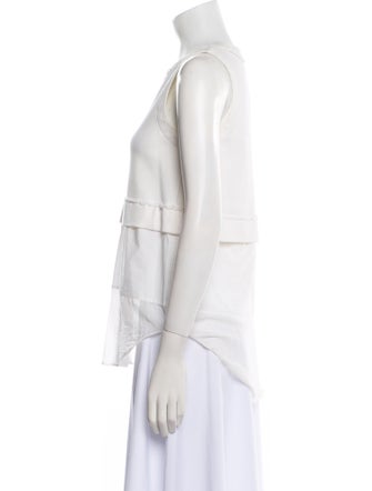 Derek Lam 10 Crosby Crew Neck Sleeveless Top