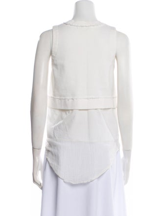 Derek Lam 10 Crosby Crew Neck Sleeveless Top