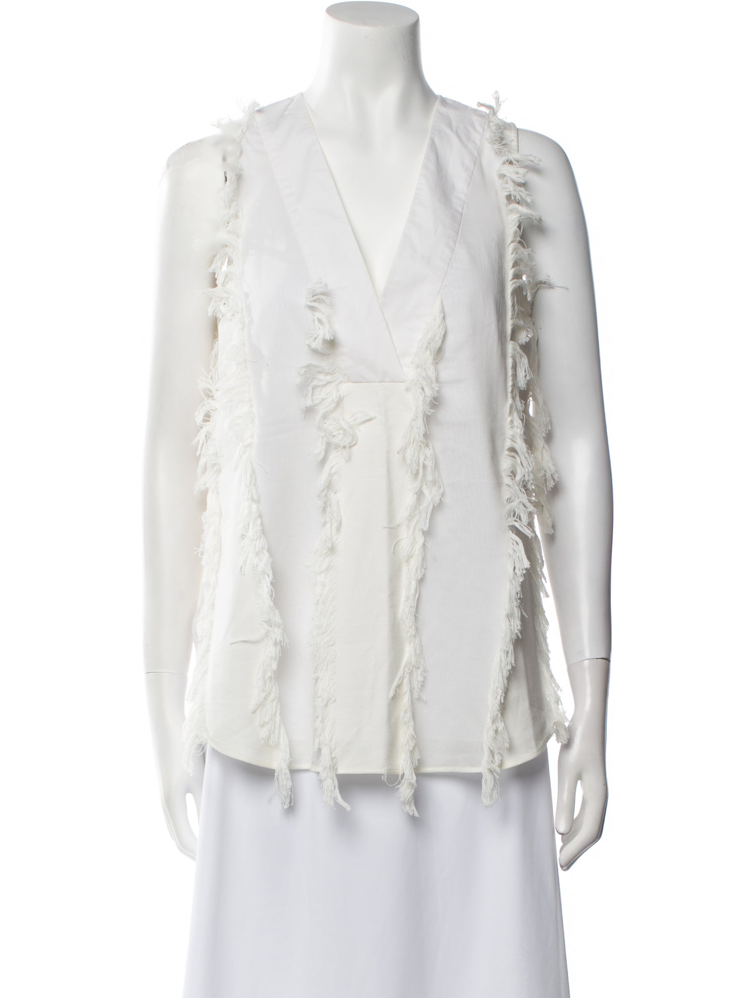 Derek Lam 10 Crosby V-Neck Sleeveless Blouse