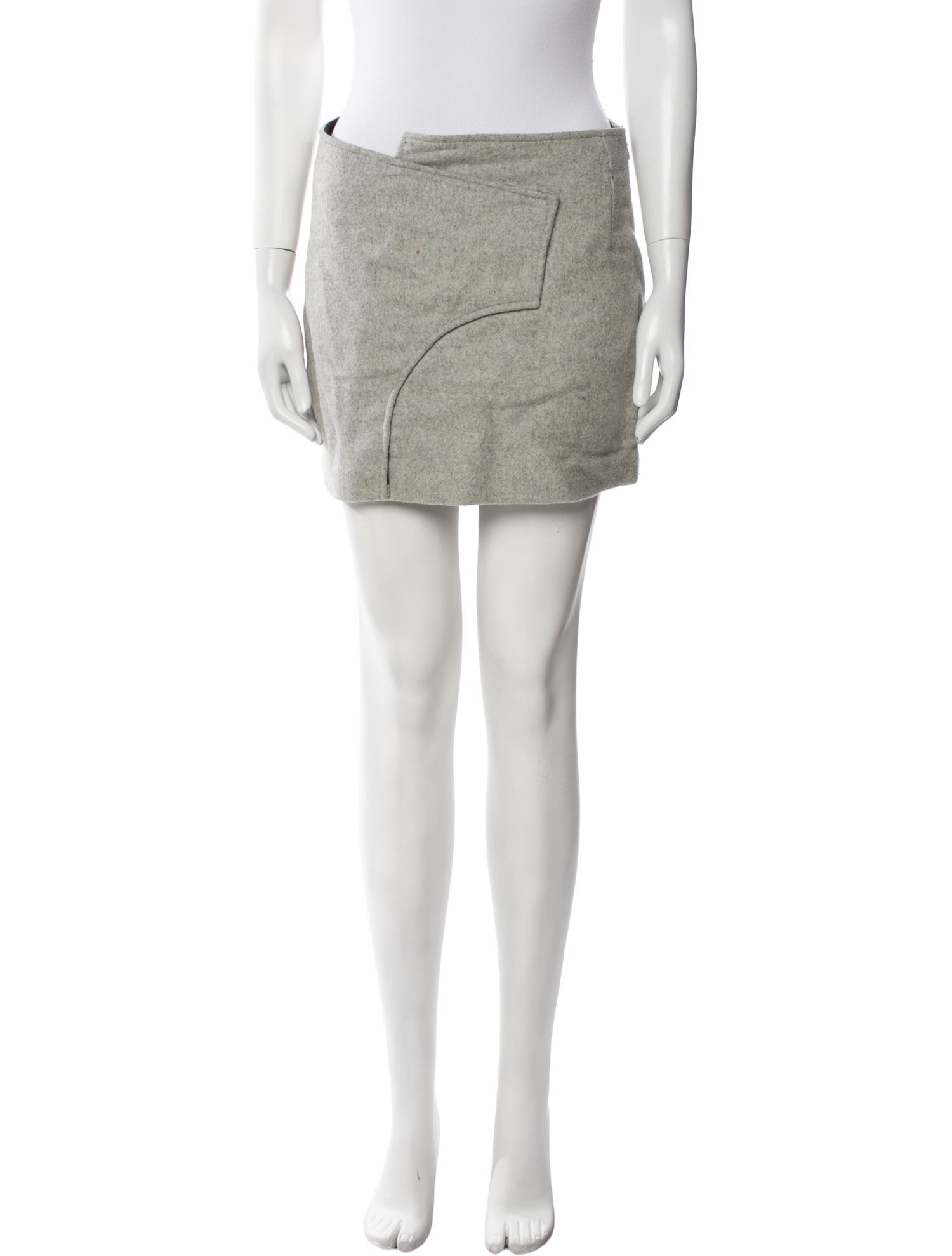 Derek Lam 10 Crosby Virgin Wool Mini Skirt