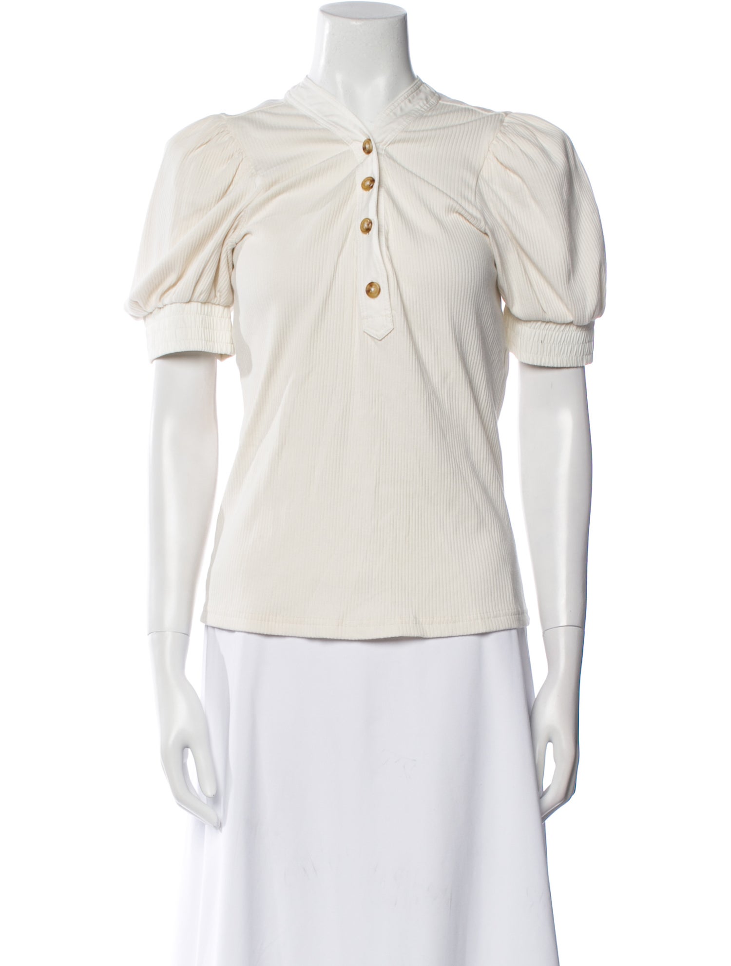 Derek Lam 10 Crosby Off-The-Shoulder Short Sleeve Polo w/ Tags