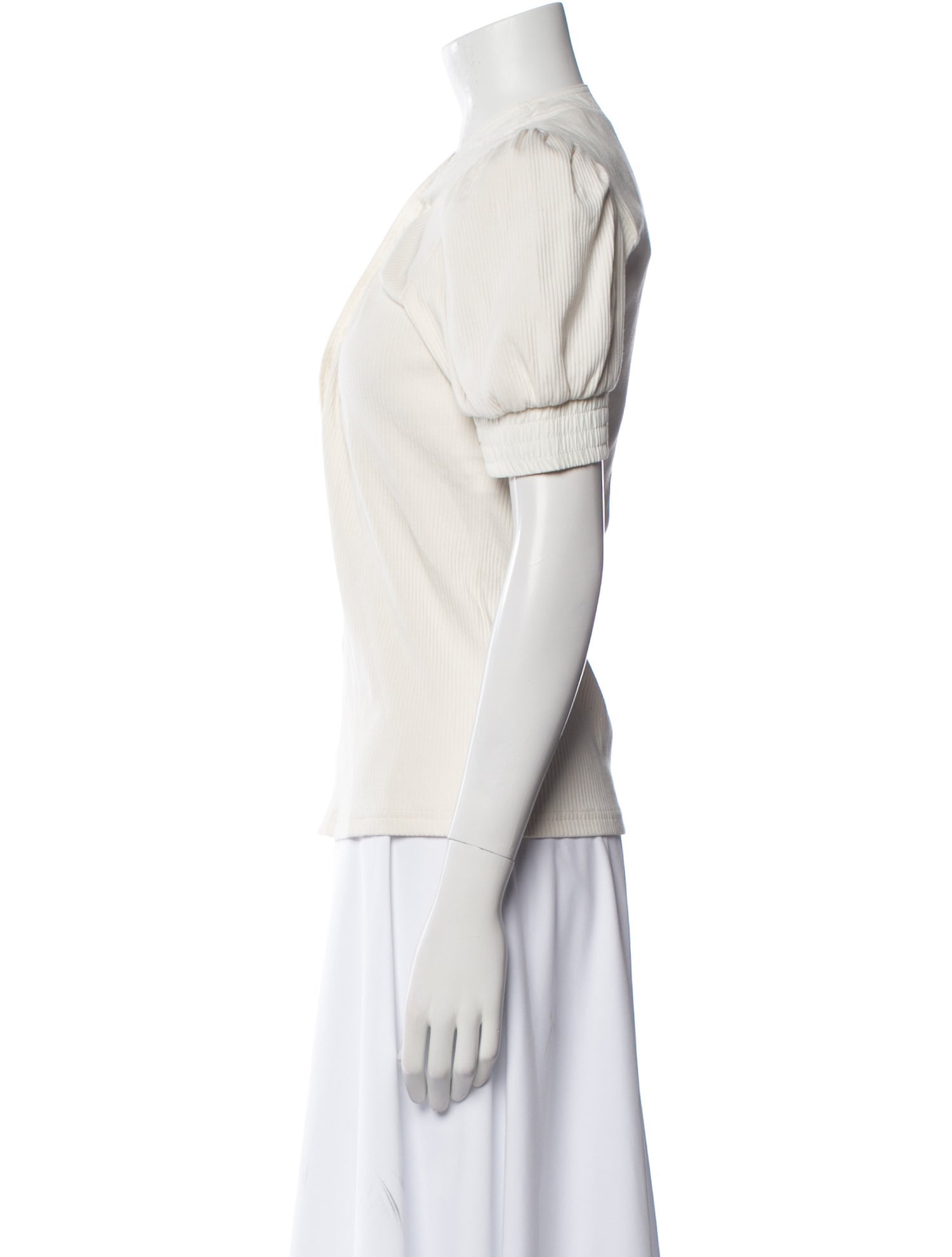 Derek Lam 10 Crosby Off-The-Shoulder Short Sleeve Polo w/ Tags