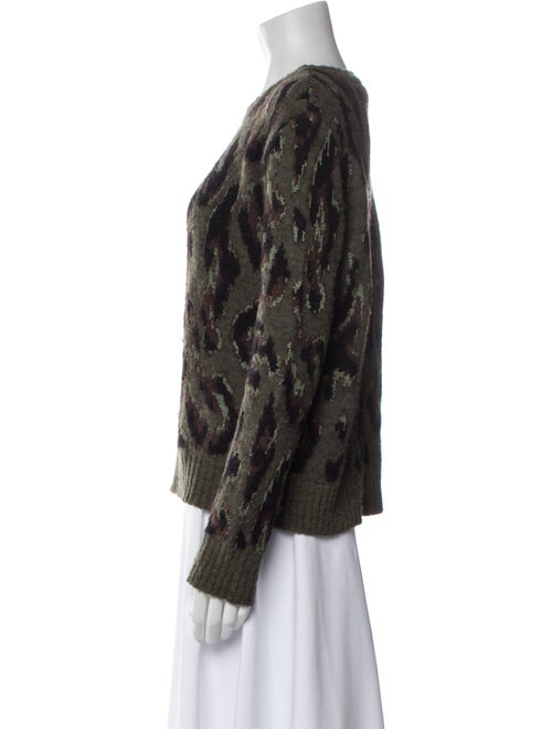 Derek Lam 10 Crosby Animal Print Crew Neck Sweater