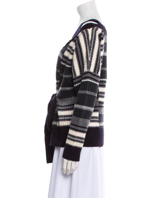 Derek Lam 10 Crosby Striped V-Neck Sweater