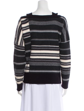 Derek Lam 10 Crosby Striped V-Neck Sweater