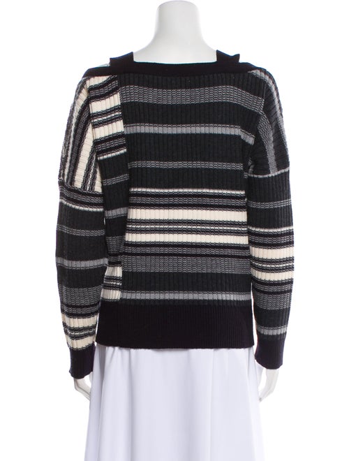Derek Lam 10 Crosby Striped V-Neck Sweater