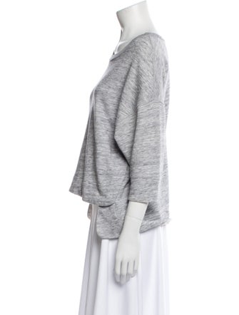 Derek Lam 10 Crosby Bateau Neckline Three-Quarter Sleeve Sweatshirt