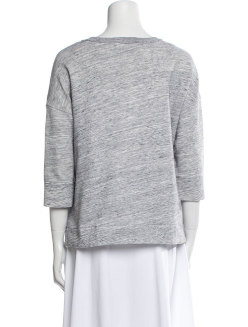 Derek Lam 10 Crosby Bateau Neckline Three-Quarter Sleeve Sweatshirt