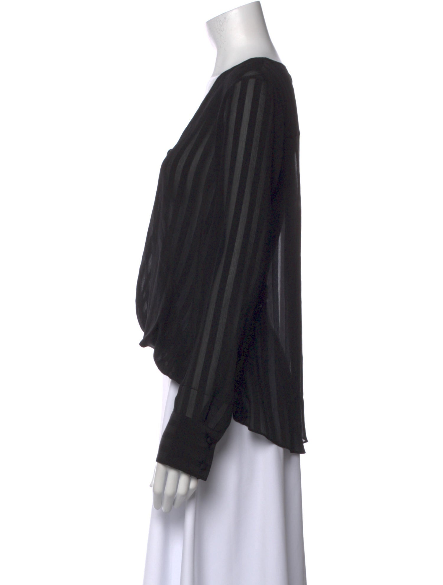 Derek Lam 10 Crosby Silk V-Neck Crop Top