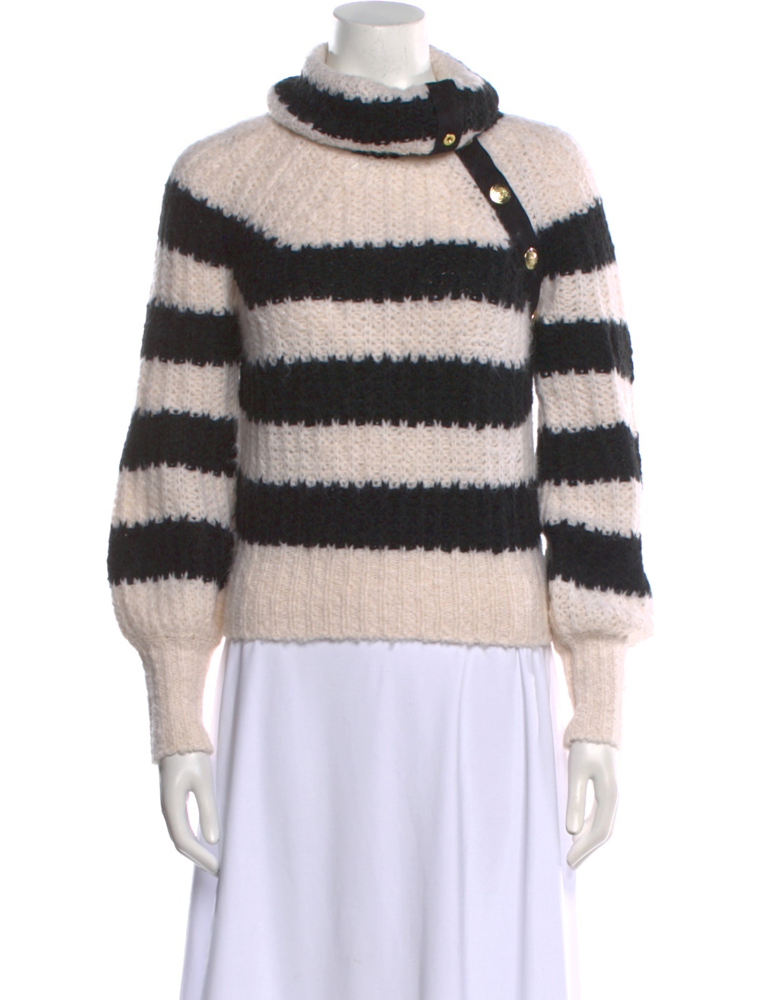 Derek Lam 10 Crosby Striped Turtleneck Sweater
