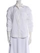 Derek Lam 10 Crosby Three-Quarter Sleeve Button-Up Top