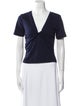 Derek Lam 10 Crosby V-Neck Short Sleeve Top