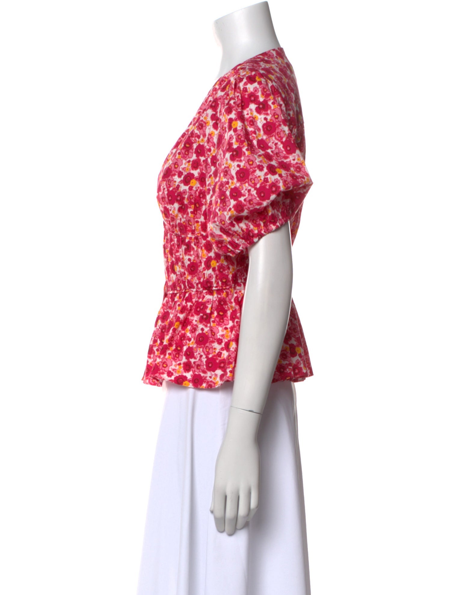 Derek Lam 10 Crosby Floral Print V-Neck Crop Top