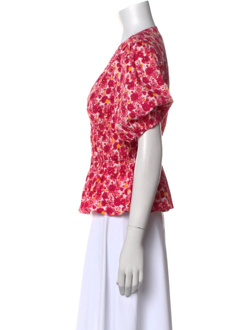 Derek Lam 10 Crosby Floral Print V-Neck Crop Top