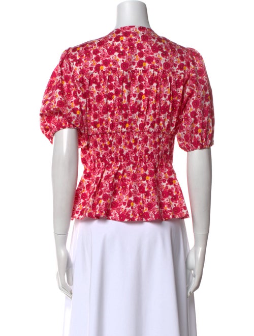 Derek Lam 10 Crosby Floral Print V-Neck Crop Top