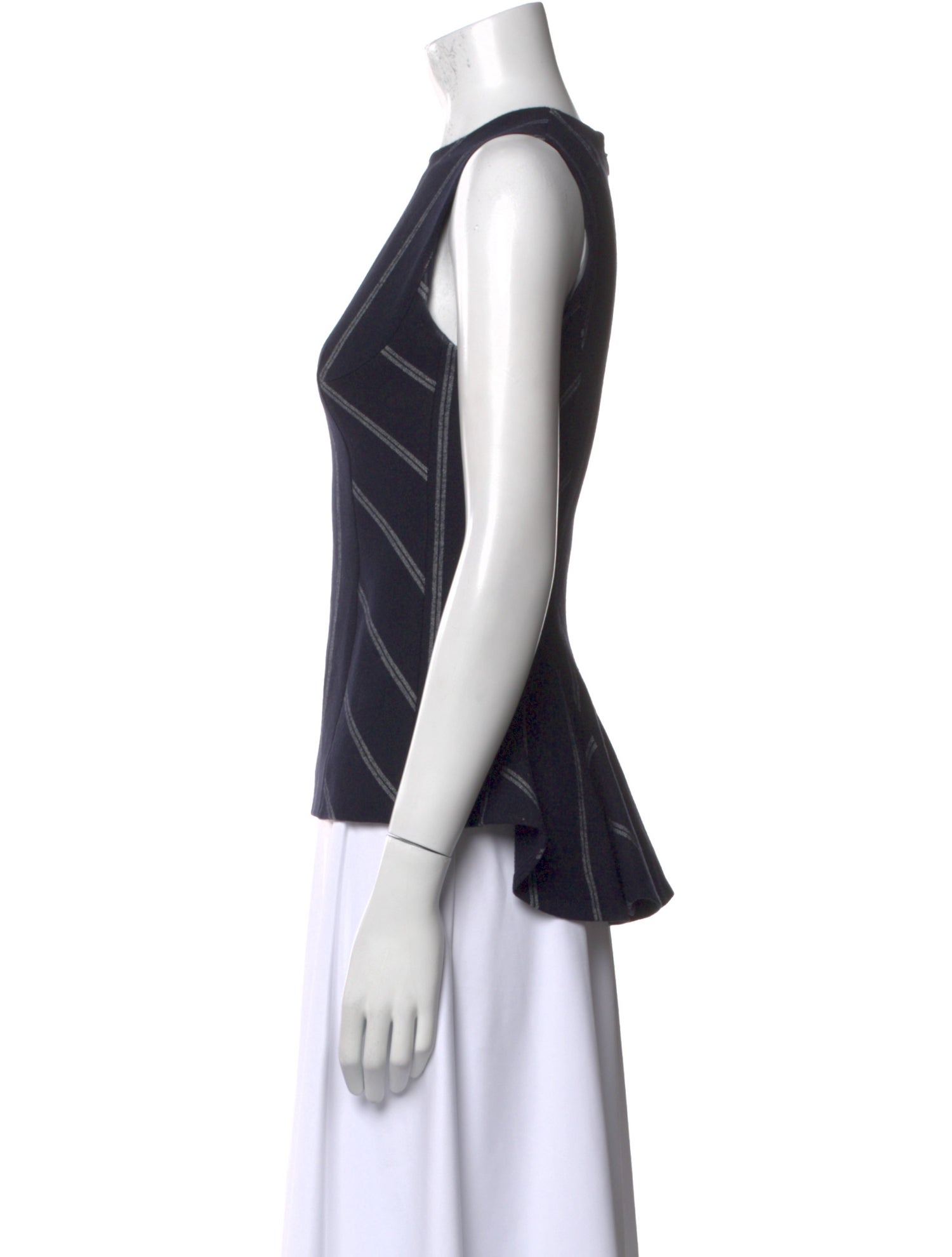 Derek Lam 10 Crosby Striped Crew Neck Top