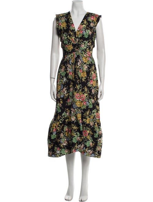 Derek Lam 10 Crosby Floral Print Long Dress