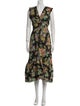 Derek Lam 10 Crosby Floral Print Long Dress