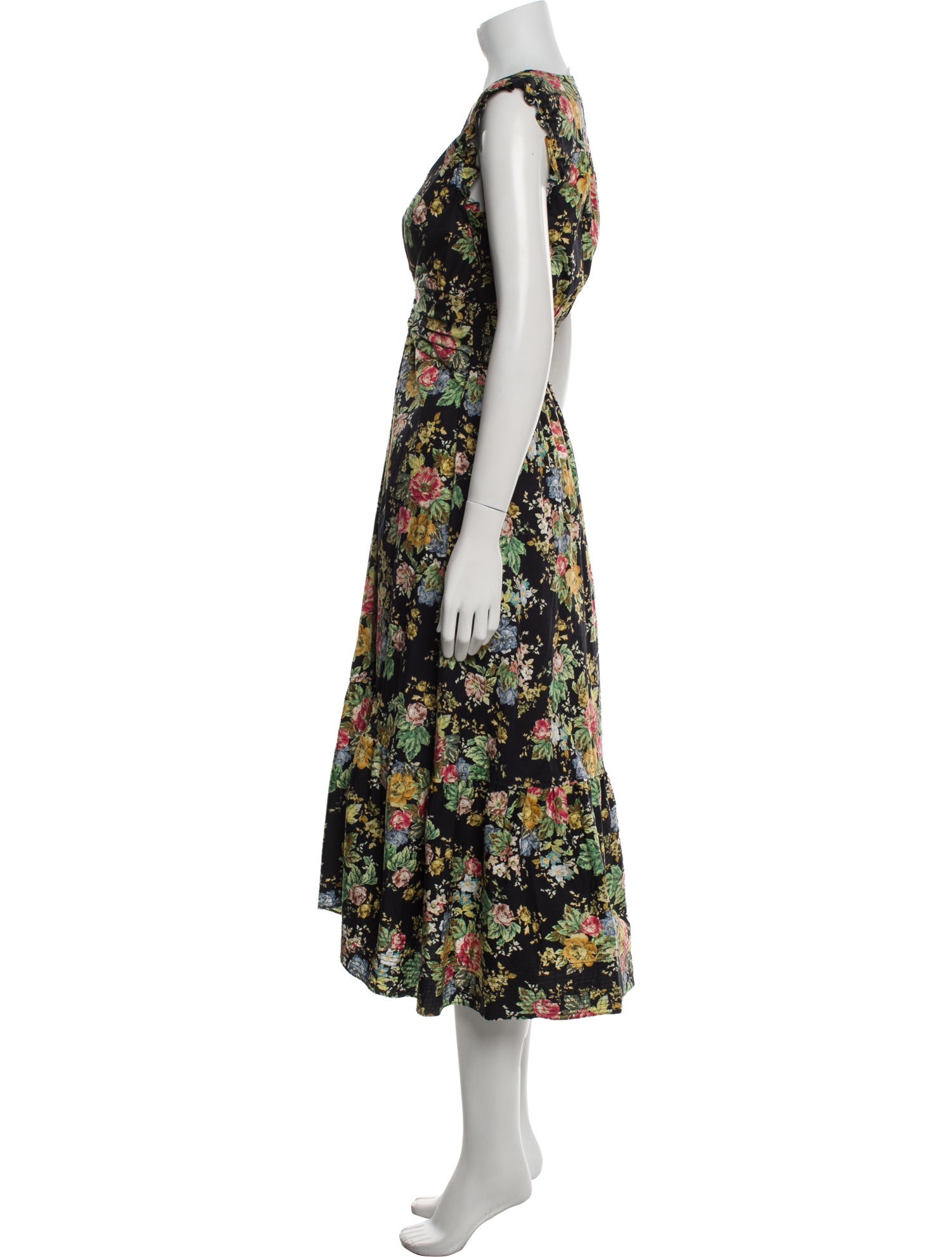 Derek Lam 10 Crosby Floral Print Long Dress