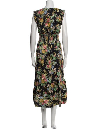 Derek Lam 10 Crosby Floral Print Long Dress
