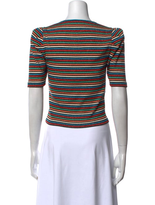 Derek Lam 10 Crosby Striped Square Neckline Crop Top