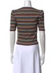 Derek Lam 10 Crosby Striped Square Neckline Crop Top