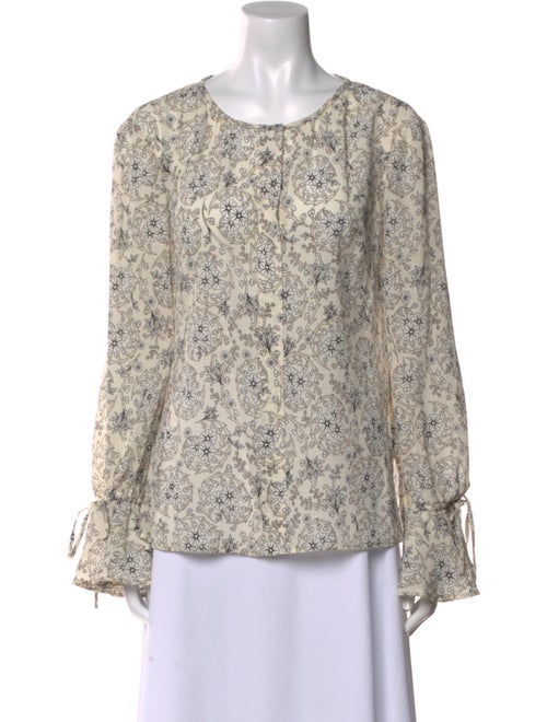 Derek Lam 10 Crosby Silk Floral Print Blouse
