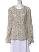 Derek Lam 10 Crosby Silk Floral Print Blouse