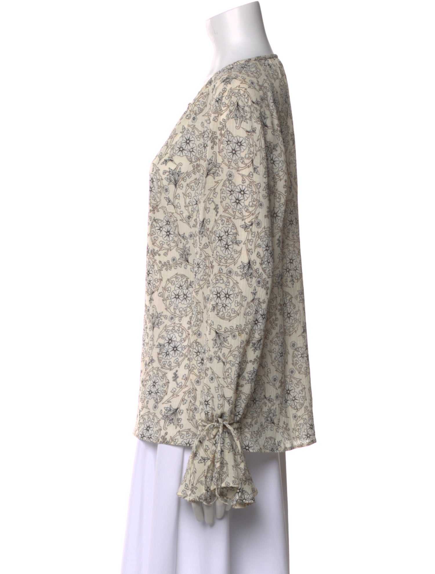 Derek Lam 10 Crosby Silk Floral Print Blouse