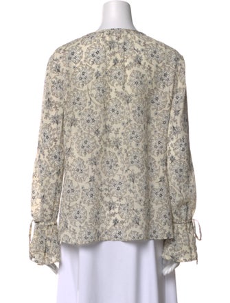 Derek Lam 10 Crosby Silk Floral Print Blouse