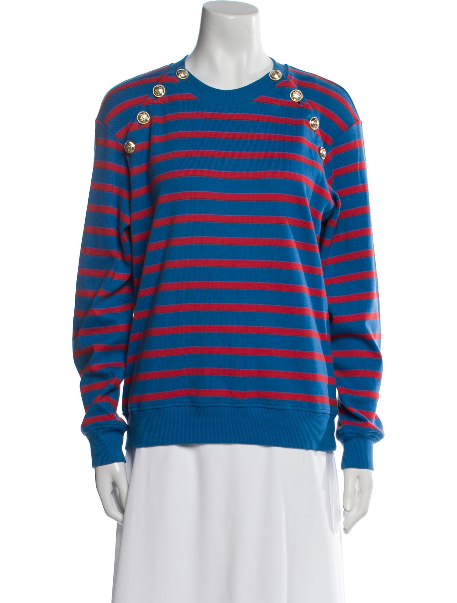 Derek Lam 10 Crosby Striped Crew Neck Sweater
