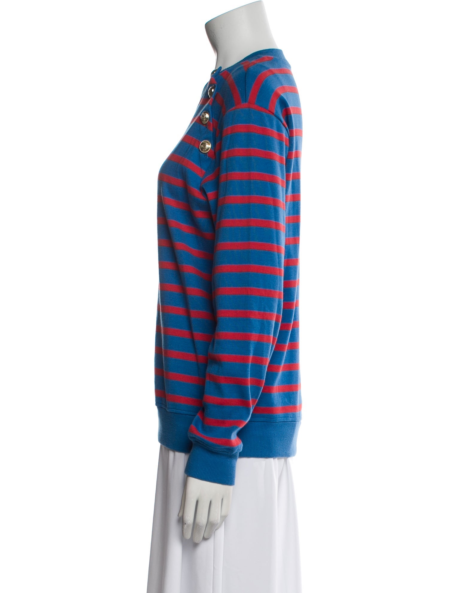 Derek Lam 10 Crosby Striped Crew Neck Sweater